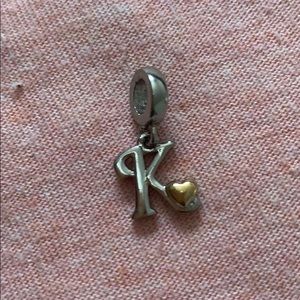 “K” Pandora charm